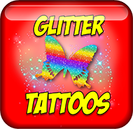 Glitter tattoos icon